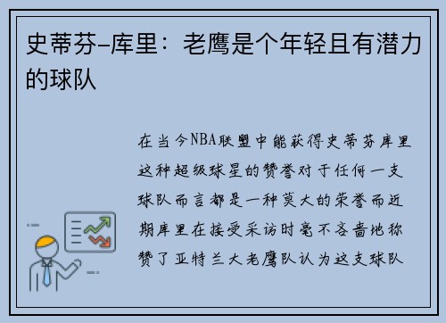 史蒂芬-库里：老鹰是个年轻且有潜力的球队